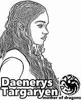 Daenerys Targaryen Coloring Pages Emilia Clarke Mother Dragons Thrones Topcoloringpages Game Print Choose Board sketch template