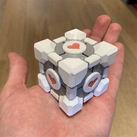 portal weighted companion cube box stl files   printing lupongovph