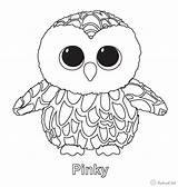 Beanie Boo Ty Coloring Pages Boos Printable Mario Baby Pinky Print Owl Para Only Penguin Colouring Book Color Party Drawing sketch template
