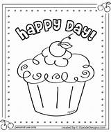 Coloring Cupcake Pages Birthday Happy Color Projectsforpreschoolers Sheets Printable Print Kids sketch template