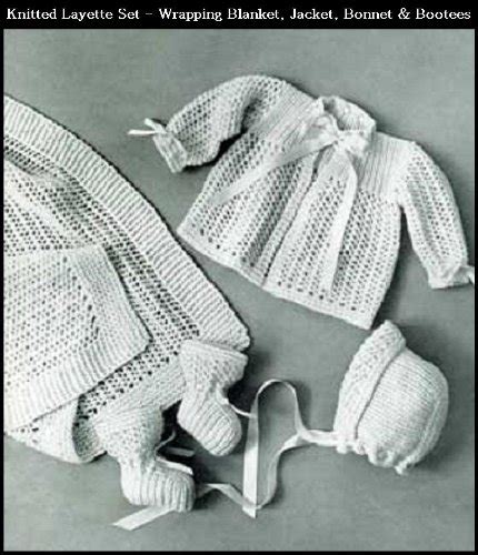 knitted baby layette pattern   patterns