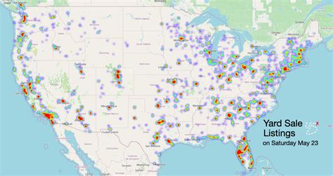 yard sale heat map yard sale treasure map