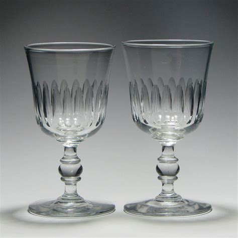 antiques atlas pair of victorian glass wine goblets c1880