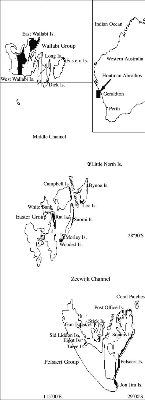 location map showing islands mentioned   text  scientific diagram