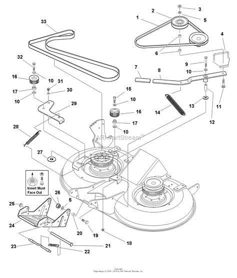 simplicity   mower deck parts diagram   mower deck belt idle arm hitch