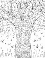 Coloring Bark Sheet Tree Detail sketch template