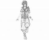 Roxas Hearts Kingdom Characters sketch template