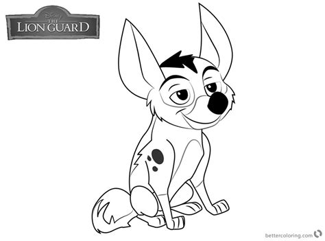 lion guard coloring pages dogo  printable coloring pages
