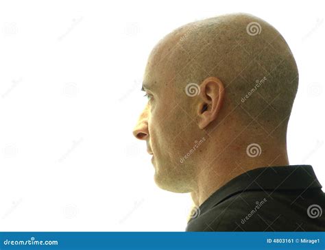 man head profile stock image image  white worry gazing