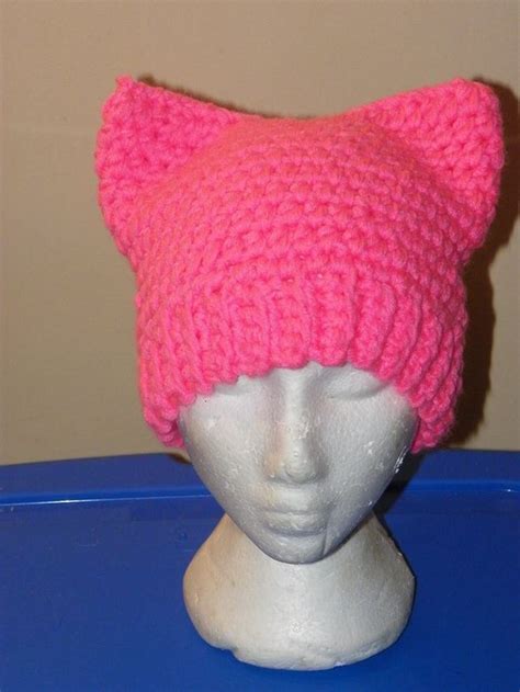 Pink Pussyhat Adult Cat Hat Cat Cosplay Hat Kitty Cat Hat Pink Cat