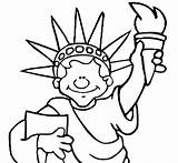 Statue Liberty Coloring Pages Jersey Kids Drawing Lady Getcolorings Kindergarten Crown Getdrawings Empire State Building Cartoon Color Print Colorings sketch template