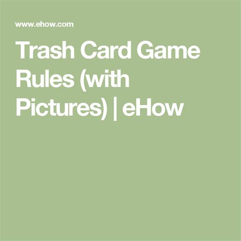 trash card game rules card games card games  kids fun card games