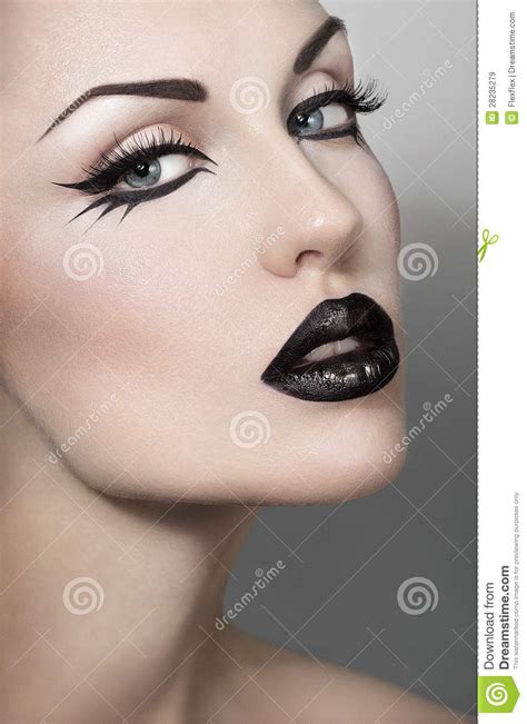 Portrait Of Sexy Woman With Gothic Makeup Royalty Free