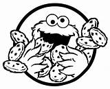 Cookie Coloring Monster Pages Cookies Printable Face Sesame Street Kids Colorear Para Sheets Dibujos Template Elmo Baby Monsters Milk Google sketch template