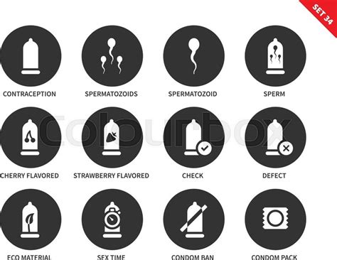 Condoms Vector Icons Set Safe Sex And Protection Concept