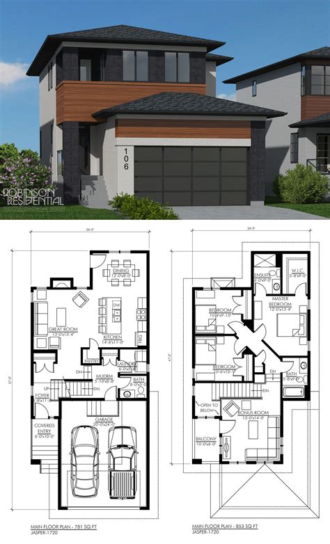 narrow house plans   car garage homeplancloud