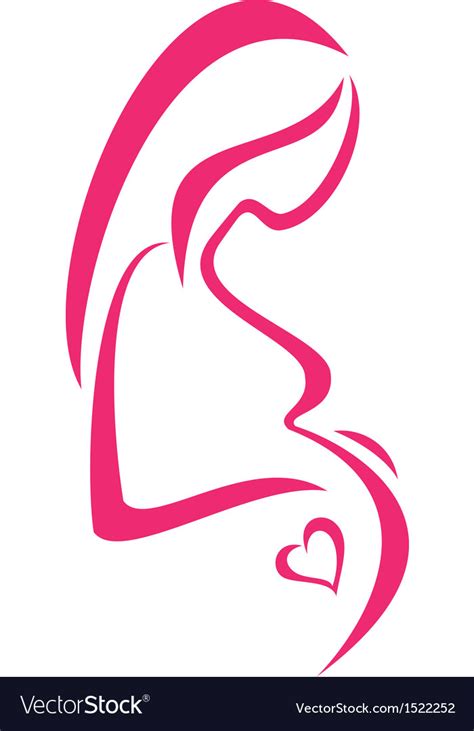 Pregnant Woman Isolated Symbol Royalty Free Vector Image