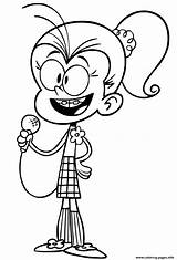 Loud House Luan Coloring Pages Microphone Printable Character Drawing Nickelodeon Print Cartonionline Sheet Di Book Template sketch template