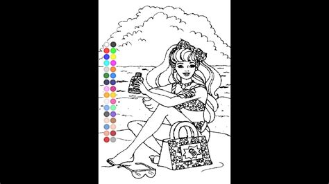 barbie coloring pages  kids barbie coloring pages youtube