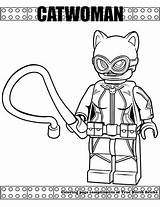 Coloring Lego Pages Catwoman Batman Colouring Kids Sheets sketch template