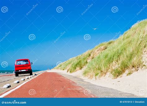 beach road stock image image  sand highway concrete
