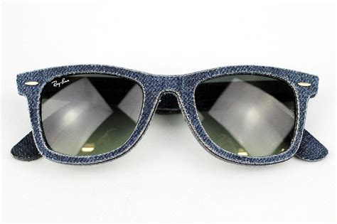 Ray Ban Retro 1950s Mod Denim Jeans Wayfarer Sunglasses Blue
