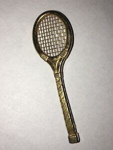 brooch pin tennis racket silver tone ebay