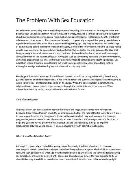the problem with sex education by nadia javaid issuu