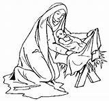 Jesus Coloring Baby Birth Christmas Pages sketch template