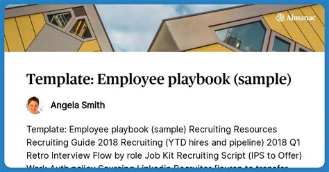 template employee playbook sample