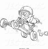 Go Drawing Cartoon Cart Coloring Boy Kart Vector Catching Air Outlined Drawings Paintingvalley sketch template
