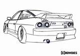 Drawings 180sx Voiture Drift Jdm Sketches Subaru Hatchback Impala Zeichnen Trike Japan sketch template