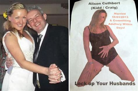 ian cuthbert posts raunchy pictures of wife alison all over town