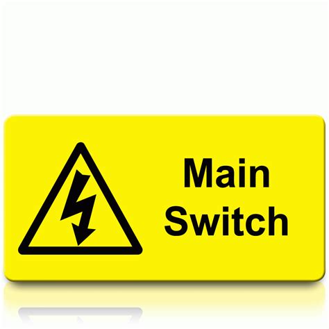 buy main switch labels connection stickers