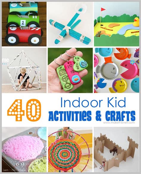 indoor kid activities crafts    love