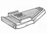 Autoharp Coloring Pages sketch template