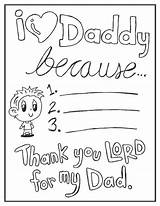 Coloring Dad Pages Father Daddy Because Activity Children Boy Fathers Son Print Pdf Version sketch template