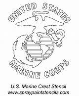 Marine Coloring Stencil Marines Pages Usmc Corps Logo Emblem Stencils Printable Outline Space Clipart Clip Getcolorings Pumpkin Fresh Getdrawings May sketch template