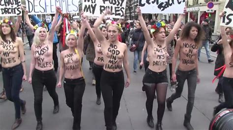 femen proteste in topless in francia xhamster