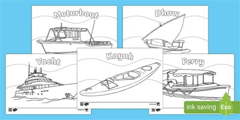 water transport colouring pages teacher  twinkl