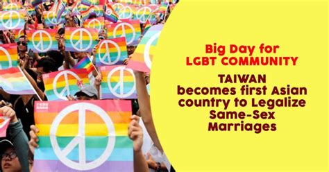 Taiwan Becomes The First Country In Asia To Legalize Same Sex Marriages