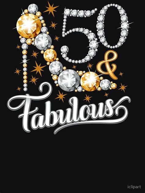 50th birthday t shirt fifty and fabulous t shirt for ladies women