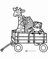 Coloring Pages Wagon Animal Chuck Animals Getcolorings Color sketch template