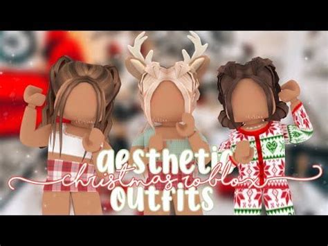 aesthetic christmas roblox outfits  codes  links youtube cute christmas outfits