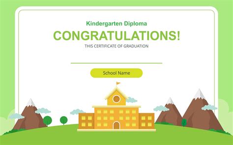kindergarten graduation certificate template graduation certificate