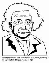 Einstein Albert Coloring Pages Crayola sketch template