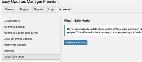 safe mode premium easy updates manager