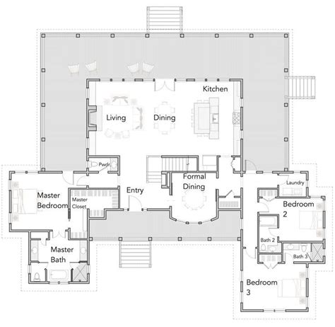 cool open floor plans ranch homes  home plans design
