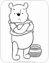 Pooh Winnie Disneyclips Guarding sketch template