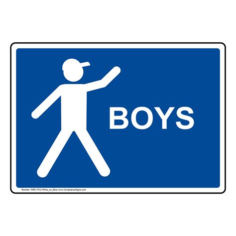 blue boys restroom sign  symbol rre  whiteonblue
